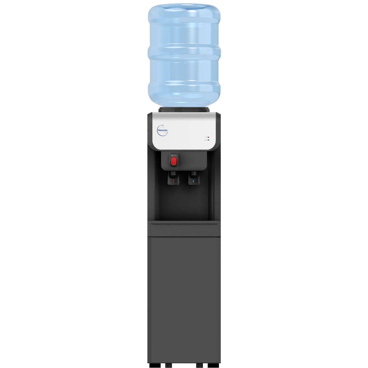 Black Aquapulse Series Freestanding Water Cooler