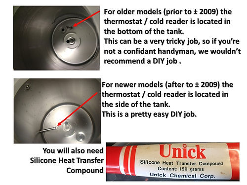Thermostat / cold reader for Benchtop and Freestanding Water Cooler