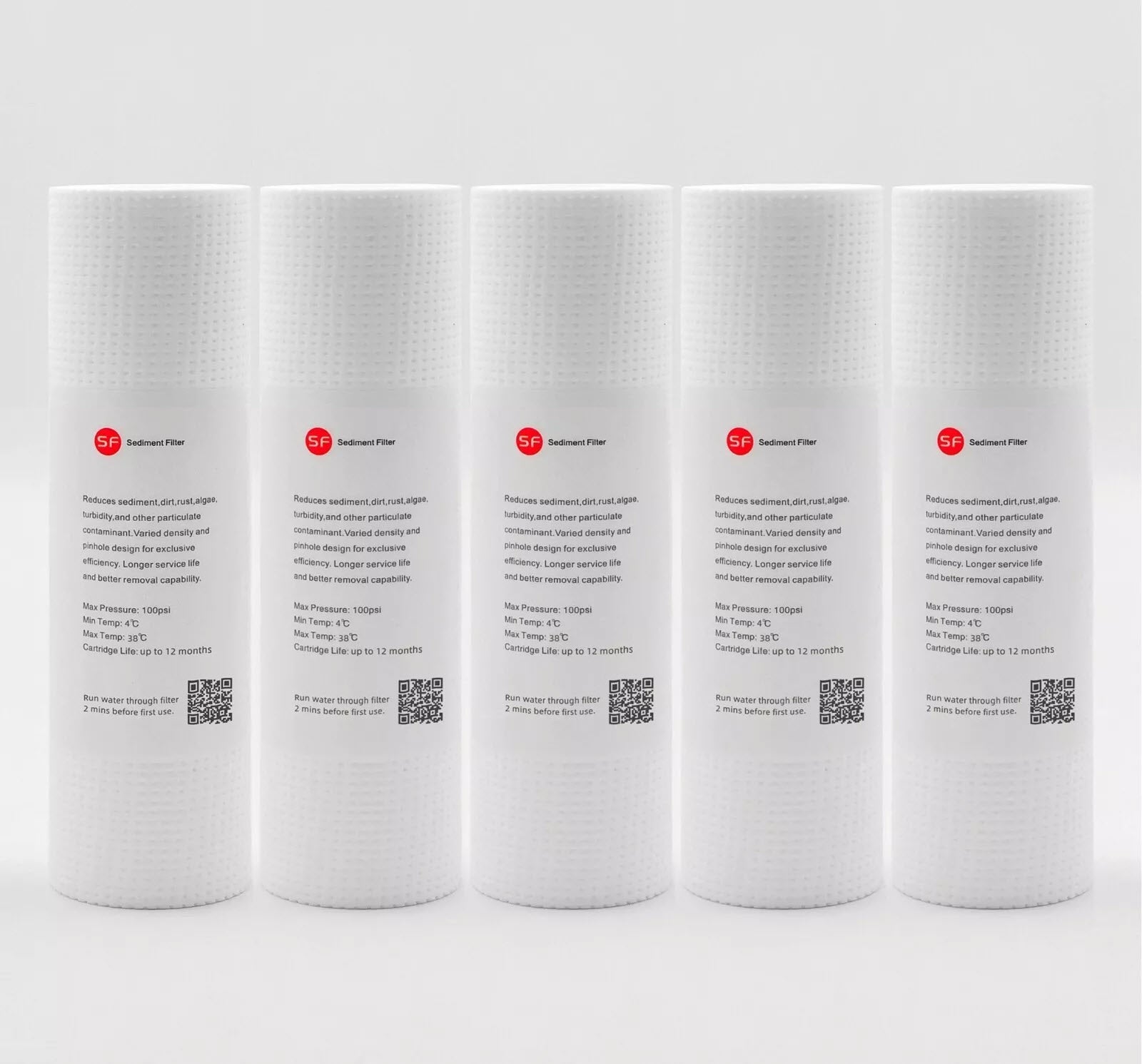 5 x 0.5 Micron Polyspun Sediment Water Filters Replacement Cartridges 10" x 2.5”