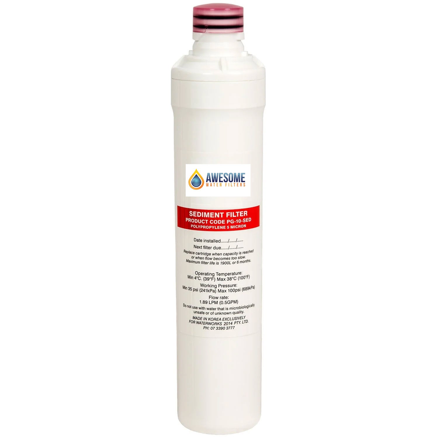 Undersink Sediment Carbon Filter Cartridge