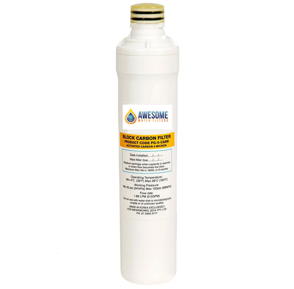 Undersink 5 Micron Carbon Filter Cartridge