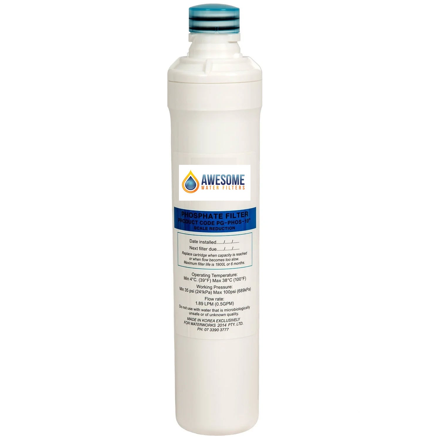 Undersink Swing & Twist Phospate Filter Cartridge