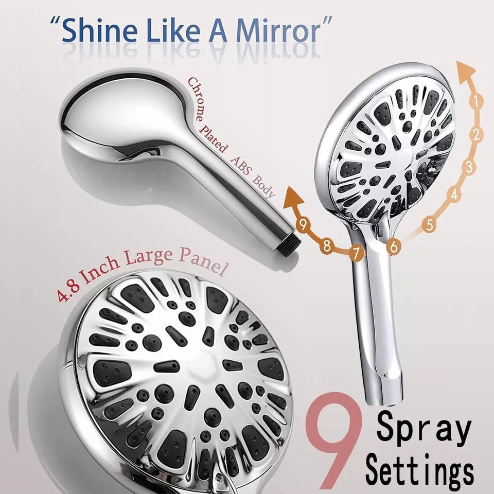 Hand Held Shower Pure 7 Setting Shower Filter Brushed Nickel