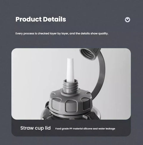 1.5L Large Capacity Sports Water Bottle Portable Bottle for Fitness &amp; Hiking