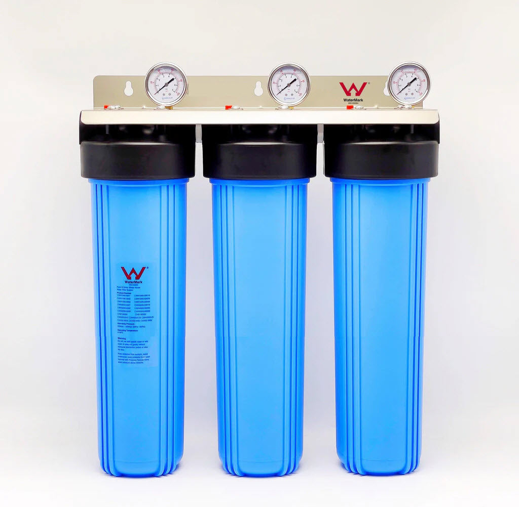 High Flow Triple 20″ Whole House Sediment Carbon - AS3497 Certified