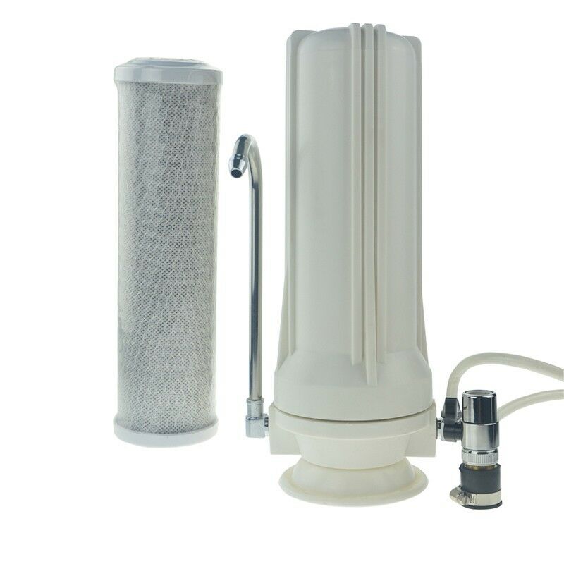 single counter top filter with activated carbon cartridge