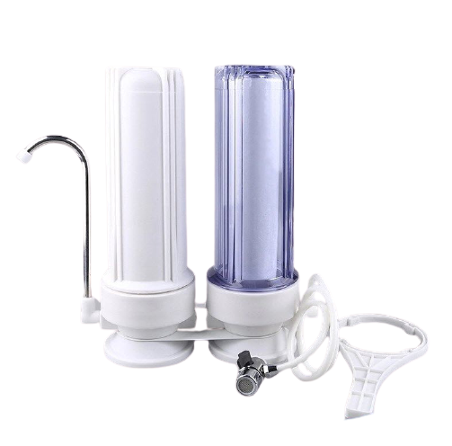 twin filter system with plastic and crystal case