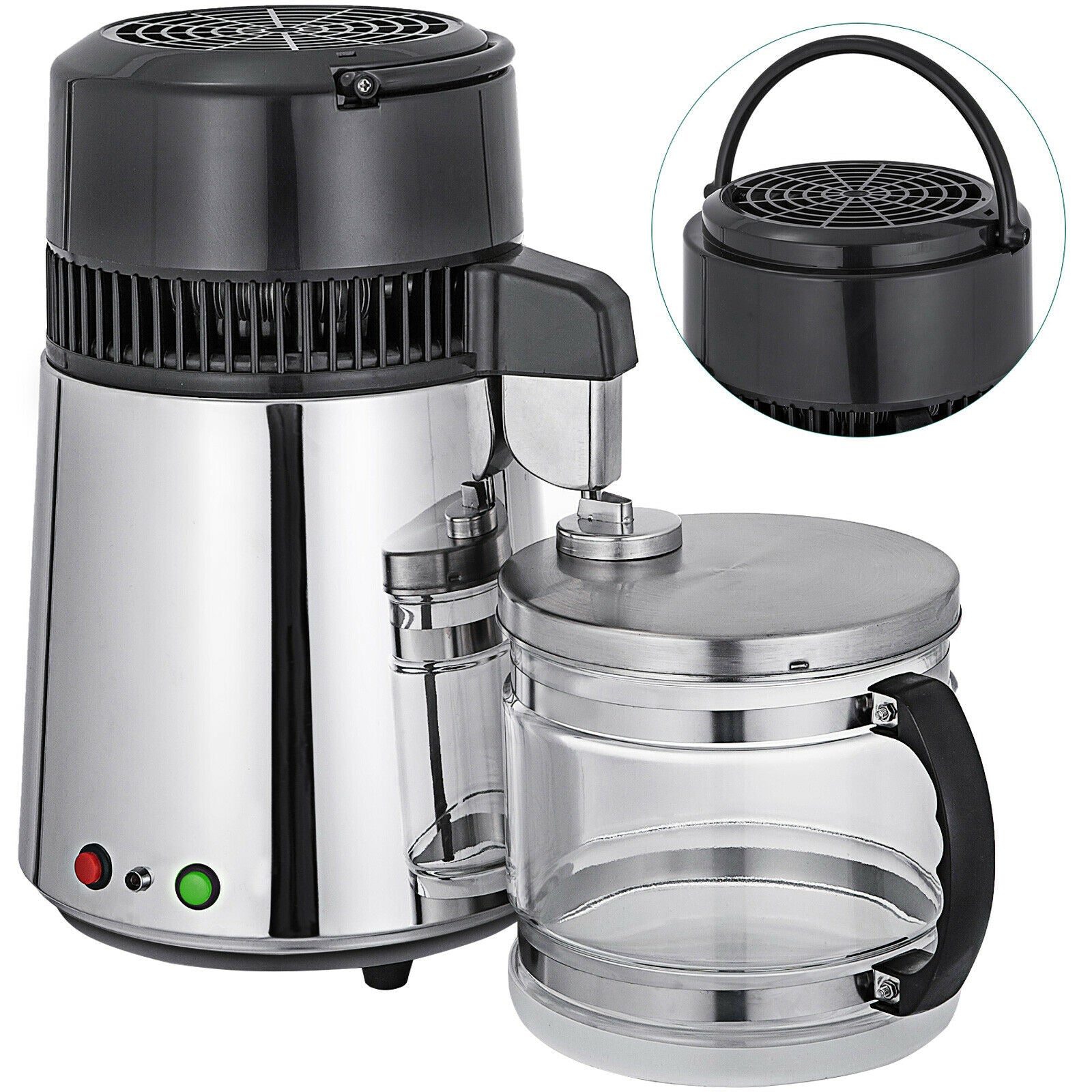 4L Medical Pure Water Distiller Purifier Filter Distilled Purify wJar