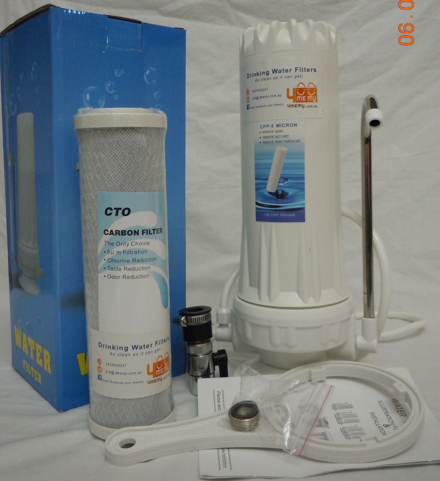 carbon filter cartridge and single counter water filter